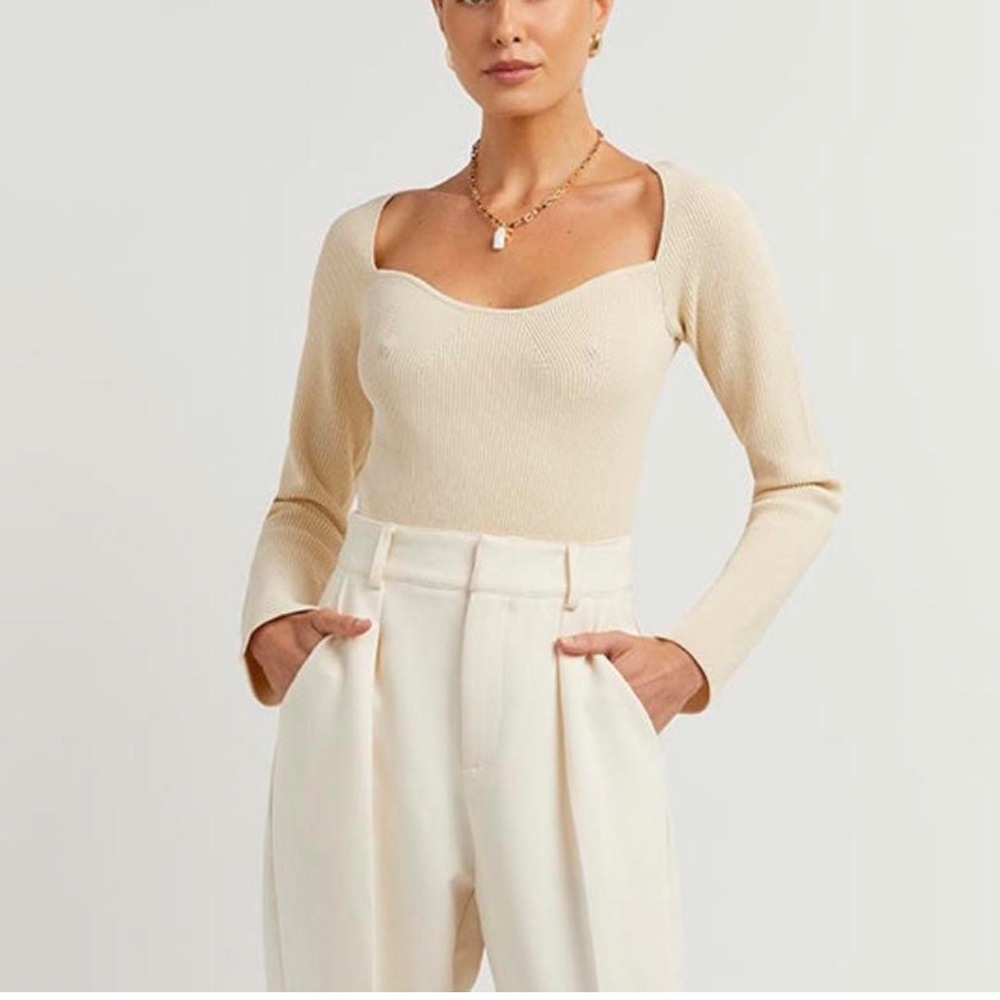 ▪️NWT DISSH PACES BUTTER KNIT SWEETHEART TOP L